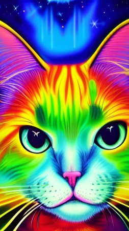 Кошка разноцветная