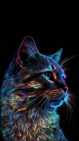 Неоновый котик