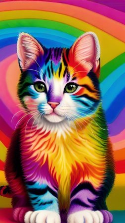 Радужная кошка