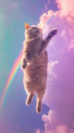 Кот на радуге