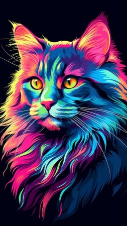 Разноцветный кот