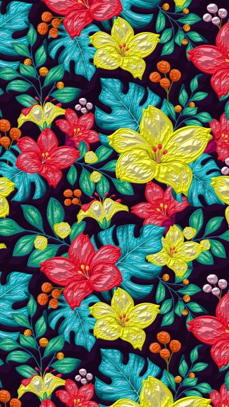 Бесшовные фоны - цветы скачать фон 1080 x 1920