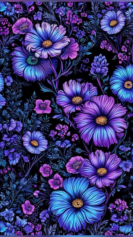 Арт цветок скачать фон 1080 x 1920