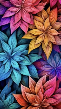 Colorful flower wallpaper скачать фон 1080 x 1920