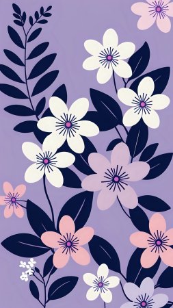 Абстрактные цветы скачать фон 1424 x 2532