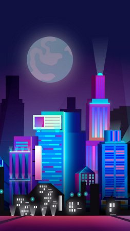 Фон ночного города