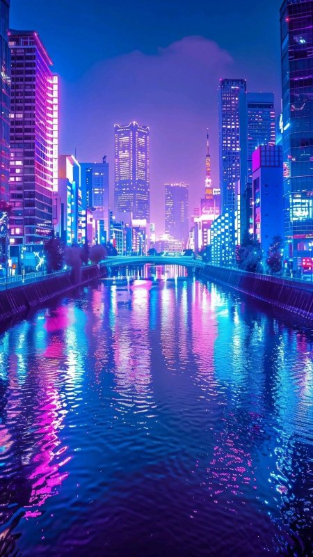 Неоновые огни города