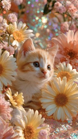 Цветы и кошки