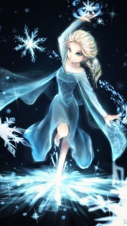 Эльза колдует скачать фон 720 x 1280