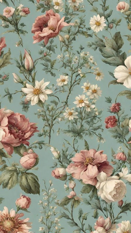 Vintage flowers wallpaper скачать фон 1080 x 1920