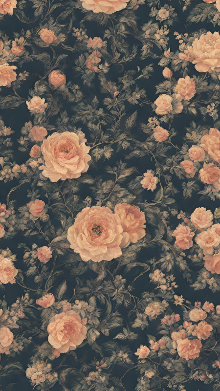 Цветочный узор скачать фон 1080 x 1920