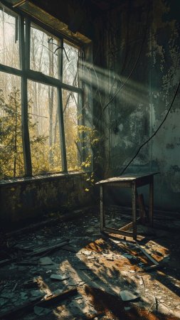 Заброшенное место скачать фон 1080 x 1920