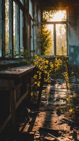 Заброшенное здание скачать фон 1080 x 1920