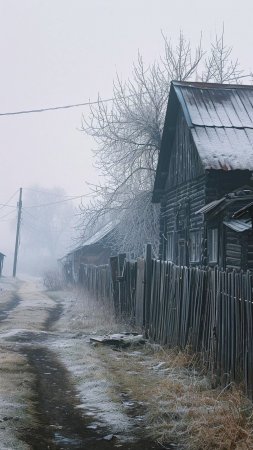 Заброшенная деревня скачать фон 1080 x 1920