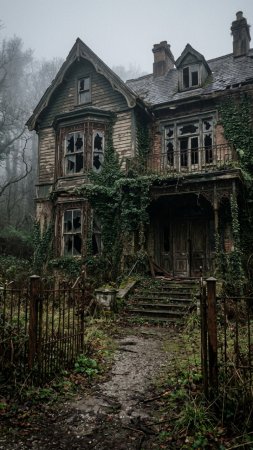 Заброшенный особняк manor house скачать фон 720 x 1280