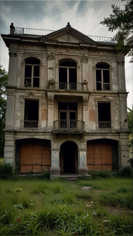 Заброшенный особняк manor house скачать фон 1080 x 1920