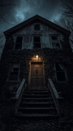 Старый заброшенный дом скачать фон 1080 x 1920