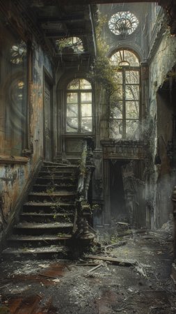 Заброшенные замки скачать фон 1080 x 1920