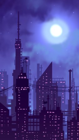 Рисунки ночного города