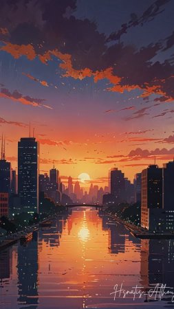 Закат арт