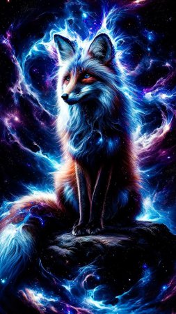 Лиса art профиль космический
