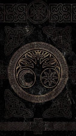 Скандинавский орнамент иггдрасиль скачать фон 1080 x 1920