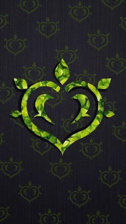 Green heart скачать фон 2160 x 3840