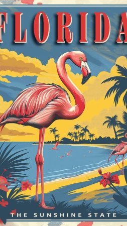 Flamingo florida скачать фон 720 x 1280