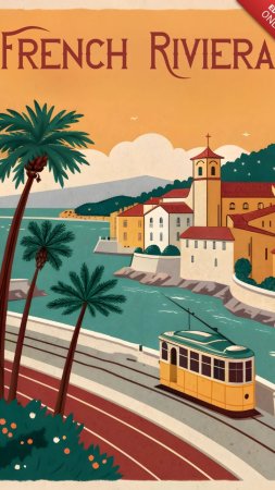 Винтажные постеры cote d'azur скачать фон 720 x 1280