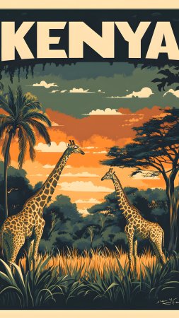Плакаты африканские скачать фон 2160 x 3840