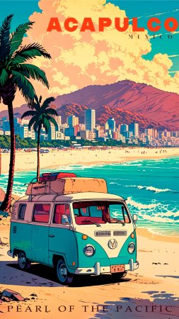 Volkswagen bus скачать фон 2160 x 3840