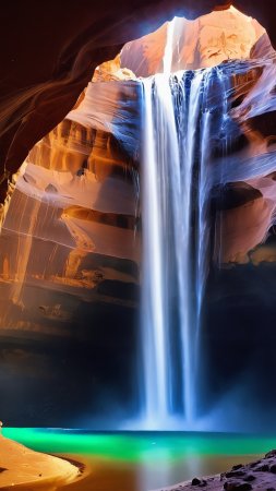 Водопад природа