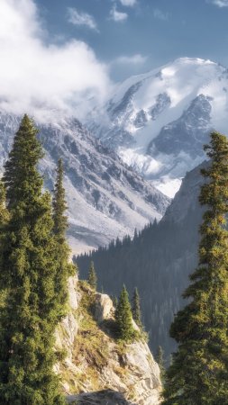 Тянь шань горы скачать фон 1424 x 2532