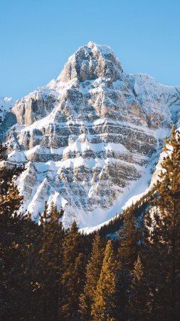 Snow capped peak скачать фон 1080 x 1920