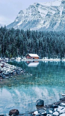 Lake louise alberta скачать фон 1080 x 1920