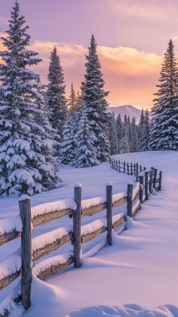 Winter scenery скачать фон 2160 x 3840