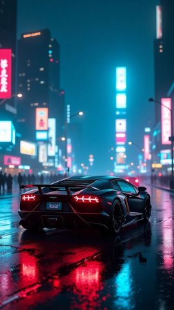 Синий Lamborghini