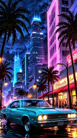 Майами х неоновые огни атмосфера vice city