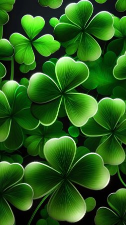 Green clover background скачать фон 1424 x 2532
