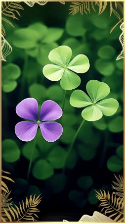 Four leaf clover скачать фон 1424 x 2532