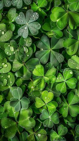 Shamrock background скачать фон 1080 x 1920