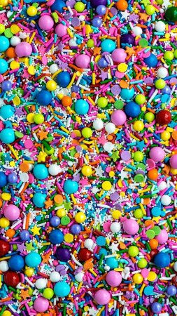 Rainbow sprinkles скачать фон 1080 x 1920