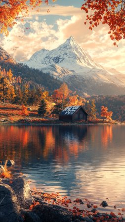 Осенние пейзажи скачать фон 1080 x 1920