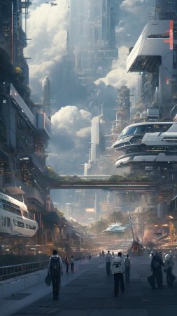 Sci fi future скачать фон 1080 x 1920