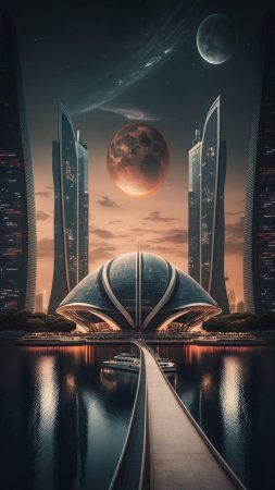 Футуристическая архитектура скачать фон 1080 x 1920