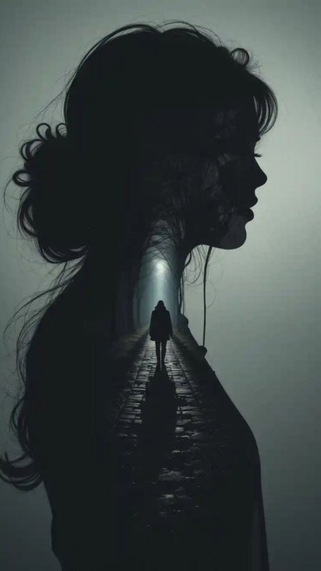 Девушка силуэт скачать фон 1080 x 1920