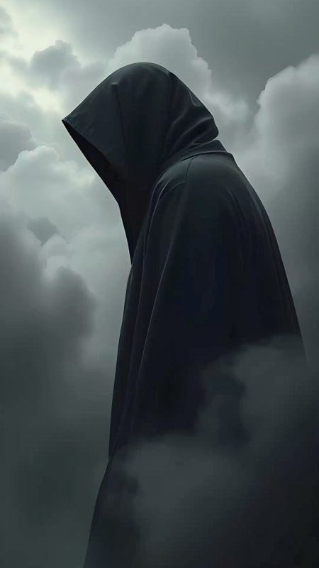 Человек в чёрном плаще скачать фон 1080 x 1920
