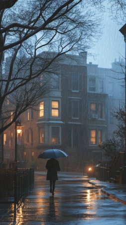 А по темным улицам гуляет дождь скачать фон 720 x 1280