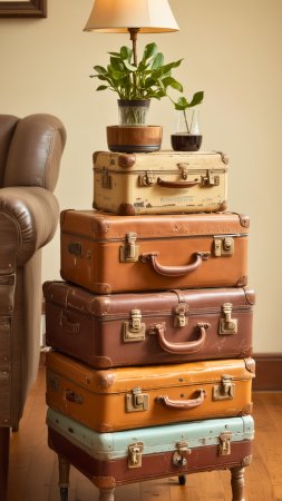 Vintage suitcase скачать фон 1080 x 1920