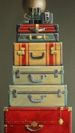 Vintage luggage скачать фон 1080 x 1920